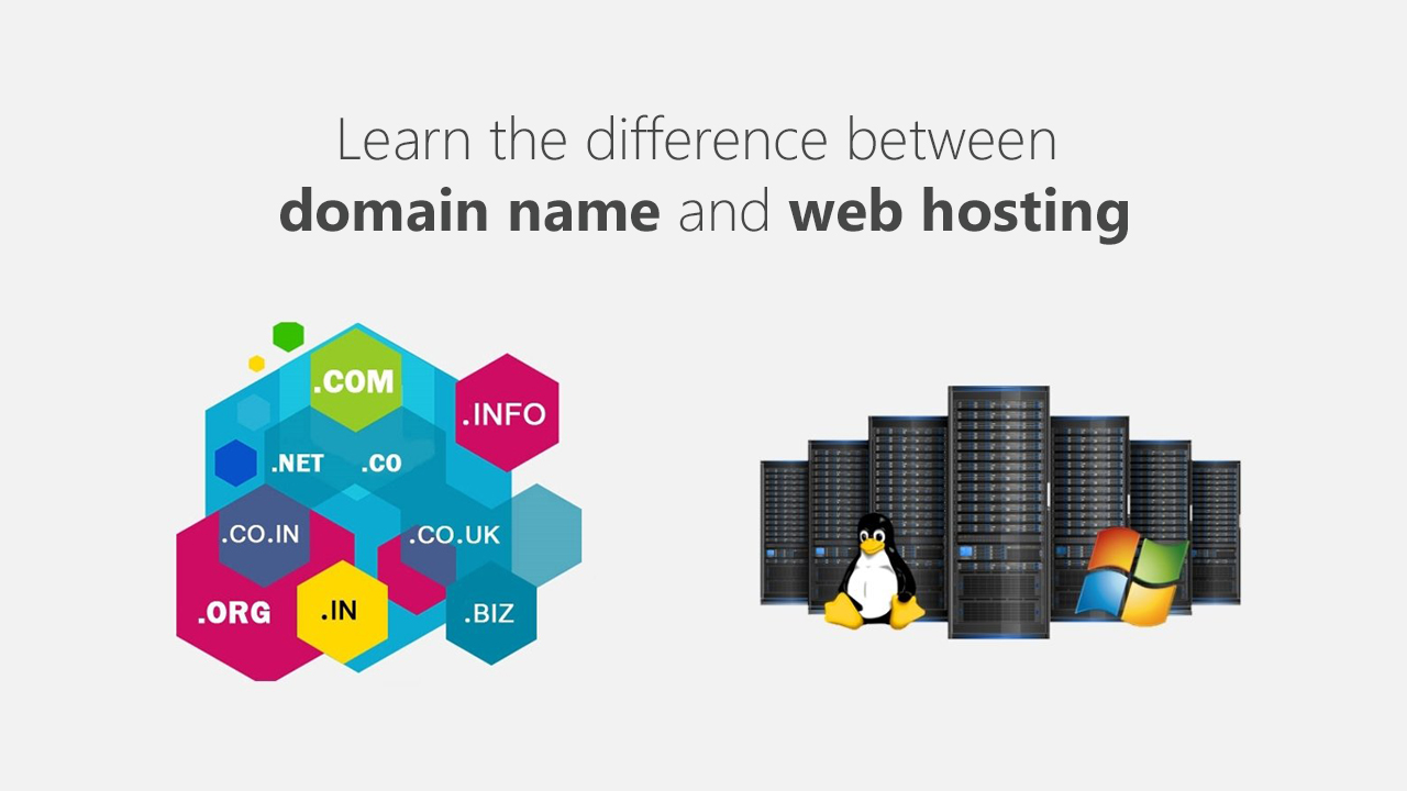 Learn the difference between domain name and web hosting